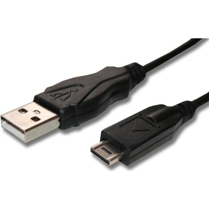 Câble USB pour PANASONIC Lumix DMC-FZ38, DMC-FZ45, DMC-FZ48, DMC-FZ100, DMC-FT1, DMC-FT2, DMC-GF2, DMC-GH1, DMC-GH2 etc.