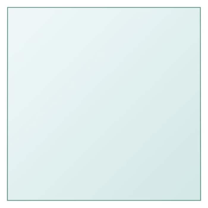 vidaXL Dessus de table Transparent 50x50 cm Verre trempé 345072
