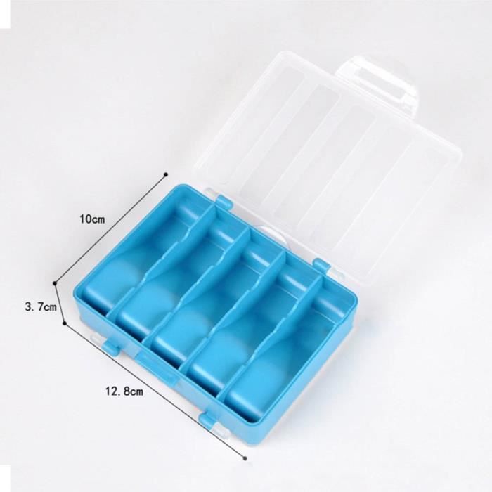 Organisateur De Pêche Double Face 14 Grilles Conteneur Bleu - Marque Uxcell - Neuf