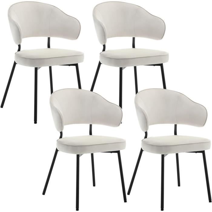 4 Chaises Pliantes En PU - Dossier Haut - Blanc - Pour Salle à Manger Ou Bureau