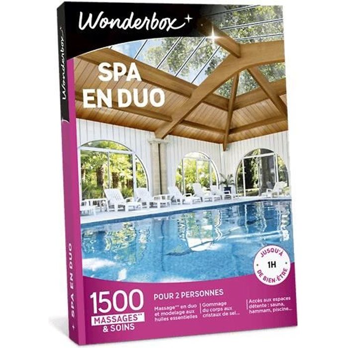Wonderbox - Coffret cadeau pour deux - Spa en duo - 1500 soins relaxants