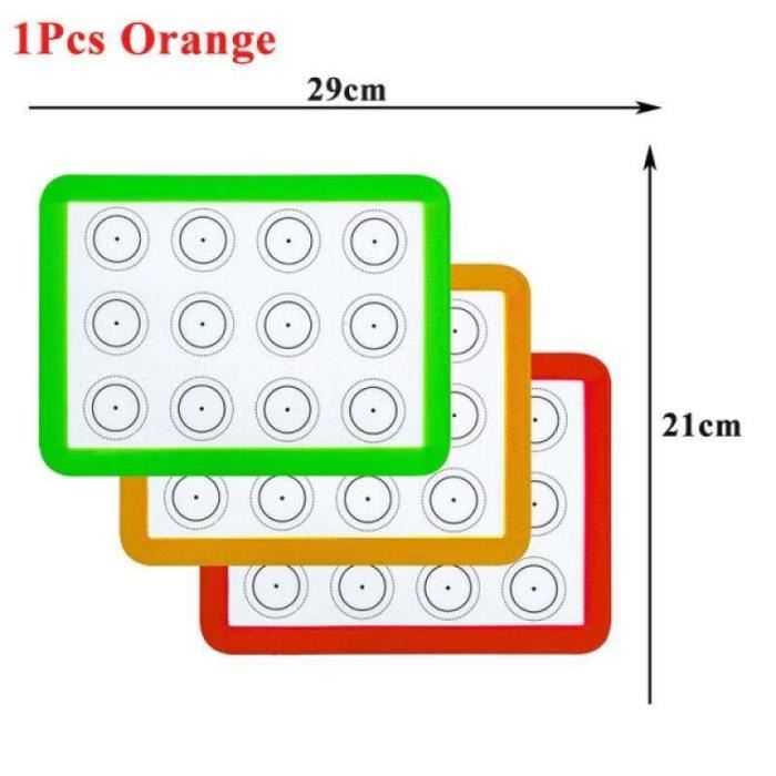 Moule Macaron 35 Cavités Aluminium Plaque Macaron 35 Cavités Silicone Sur Aluminium - Tapis Cuisson Anti-Adhésif Pour Macarons, Biscuits, Muffins 35x25 Cm