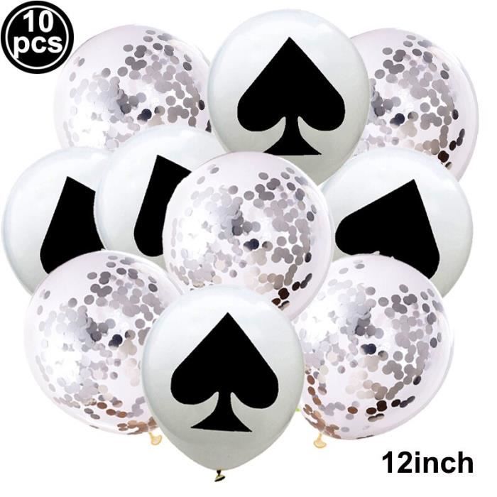 24 Pièces Ballons De Casino Ballons En Latex Sur Le Thème De