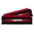 Patriot Memory VIPER 4, 16 Go, 2 x 8 Go, DDR4, 3600 MHz, 288-pin DIMM, Noir, Rouge-1