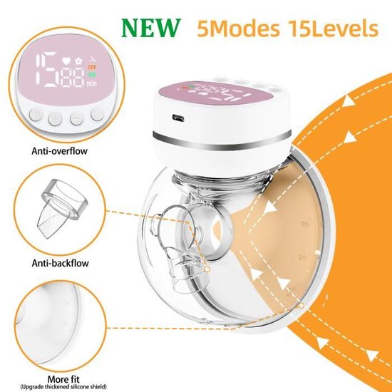 Lulia Tire Lait Electrique Main Libre, Double Tire-lait Electrique Avec