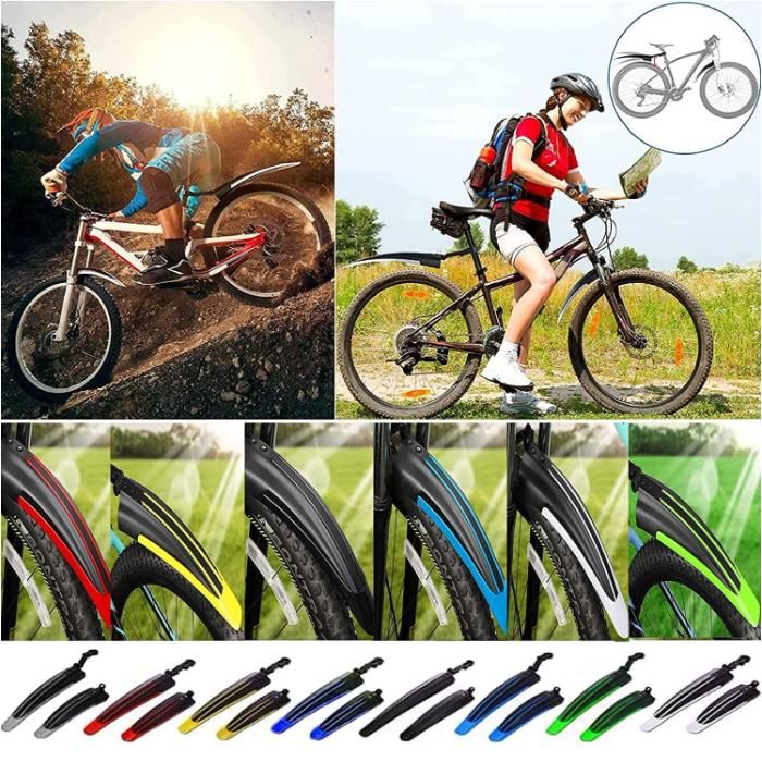 Kit Garde-boue Favuit – Avant/arrière En PP, Réglable, Pour Roues 20-26 Pouces, VTT, Route, Ville