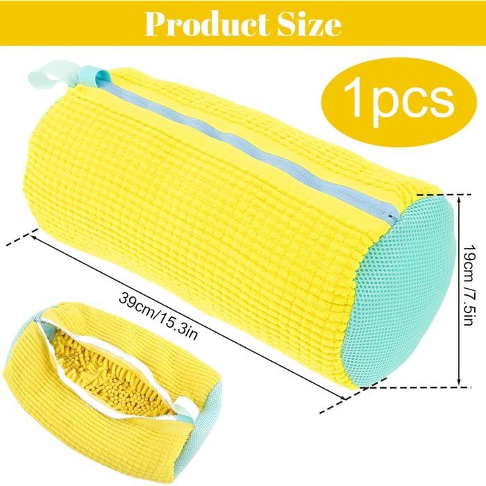 2 Sacs Lavage Chaussures Machine à Laver Réutilisables - Protection Baskets Sport Jaunes