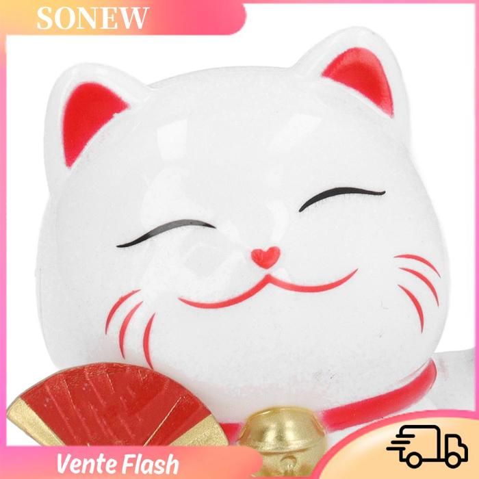 Décoration chat porte-bonheur - TMISHION - Bras ondulant solaire