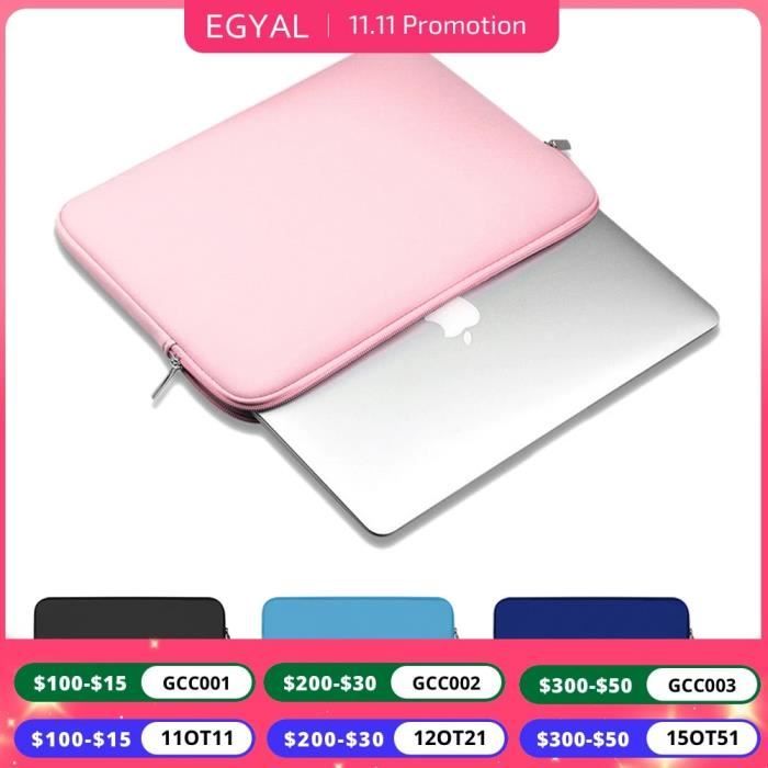 Rose rouge - 17 pouces - EGYAL – sac souple pour ordinateur portable ...