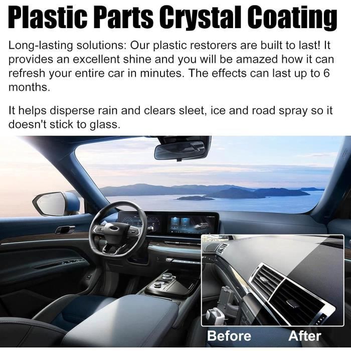 Nettoyage intérieur automobile T Revêtement revitalisant en plastique pour  voiture A