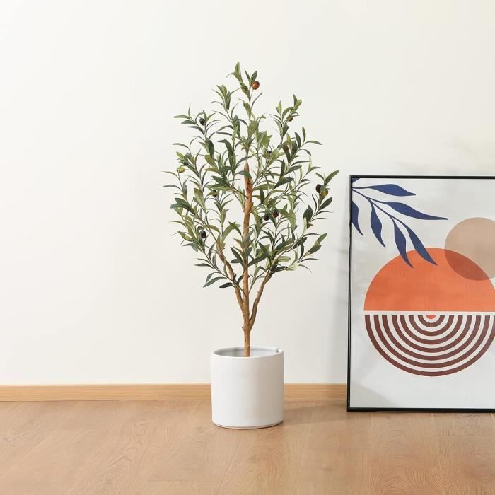 Plante Artificielle Décoration Olivier Artificiel 150 Cm CROSOFMI - Fausse Plante En Pot Pour Décoration Intérieur/Extérieur Plante Artificielle Exterieur