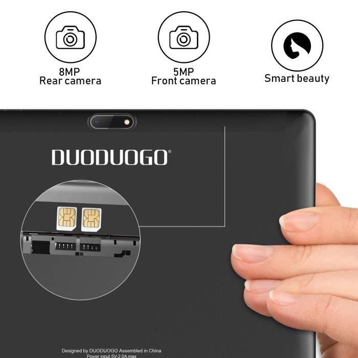 4G LTE Tablette Tactile 10,1" HD, SIM/WIFI1