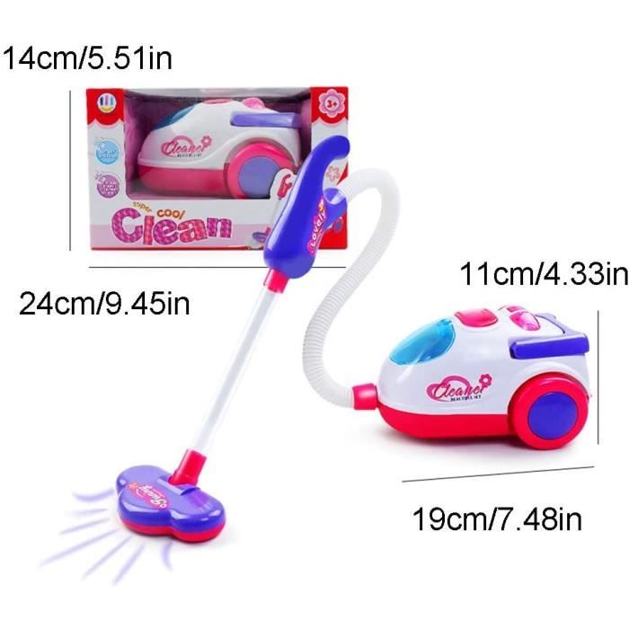 Aspirateur Jouet Enfants Lumières Et Sons Avec Kit Nettoyage