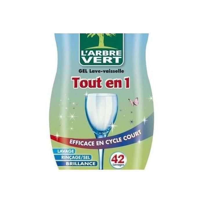 L'Arbre Vert Gel Lave-Vaisselle Tout-en-1 42 Lavages 720 ml