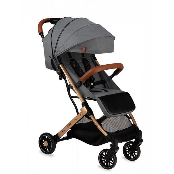 Poussette canne ultra compacte MOMI Estelle - Gris foncé - De 0 à 36 mois -  Jusqu'à 15kg - Cdiscount Puériculture & Eveil bébé