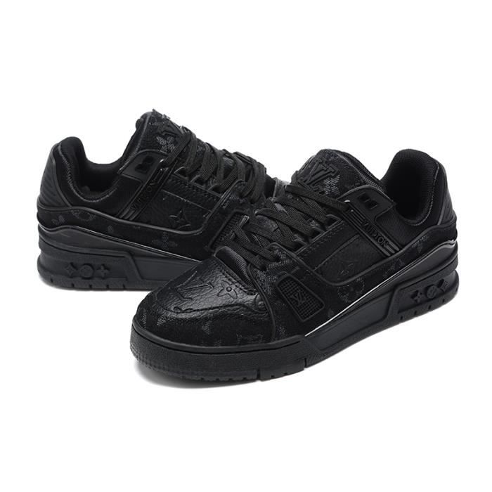 Louis Vuitton Trainer Sneaker Low Chaussures pour Homme Femme Noir Cdiscount Chaussures