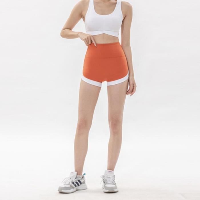 Short Sport Femme Slim Taille Haute Stretch Confortable Short Ete Séchage  Rapide Pour Fitness Gym Yoga Orange - Cdiscount Sport