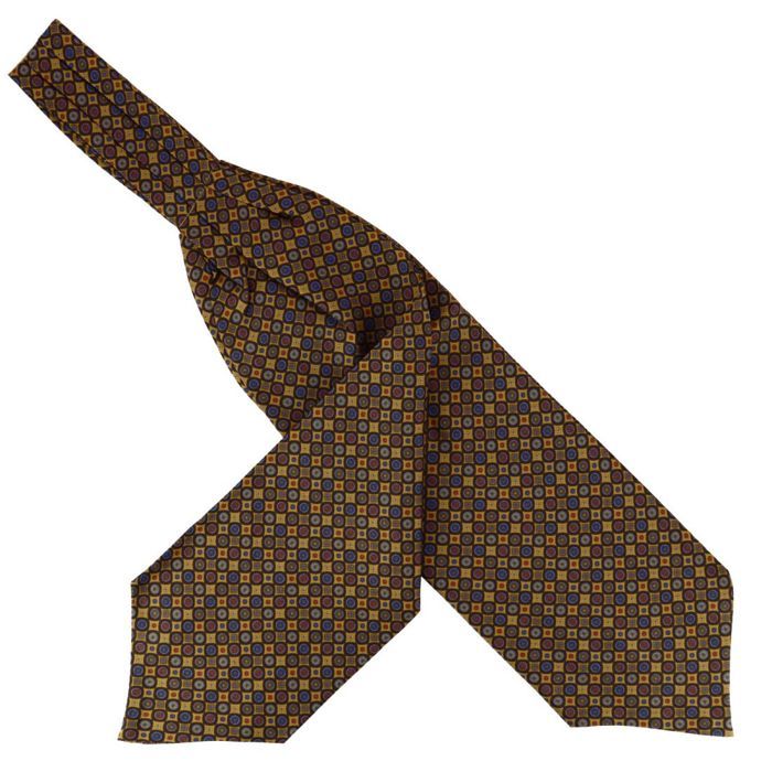 Foulard Ascot En Soie Véritable - Multicolore, Style Classique - Occasion