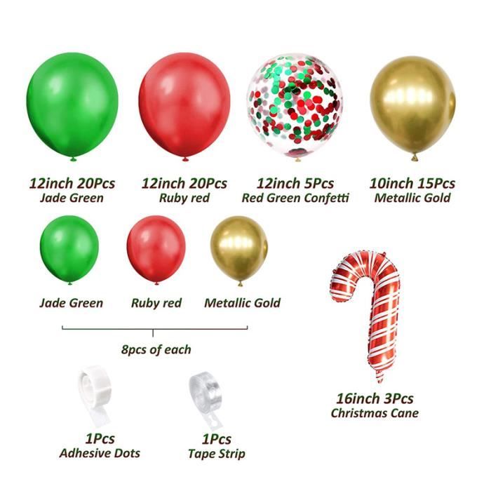 Ballon 1 ensemble de ballons joyeux Noël, Père Noël, élan, arbre de Noël,  ballons de Noël, décoration de fête, décoration de fête de Noël (couleur :  style 3 15 pièces) : 