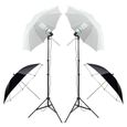 Abeststudio Studio Photo Kit d'éclairage de parapluie de support d'éclairage de toile de fond d'écran blanc et vert-2