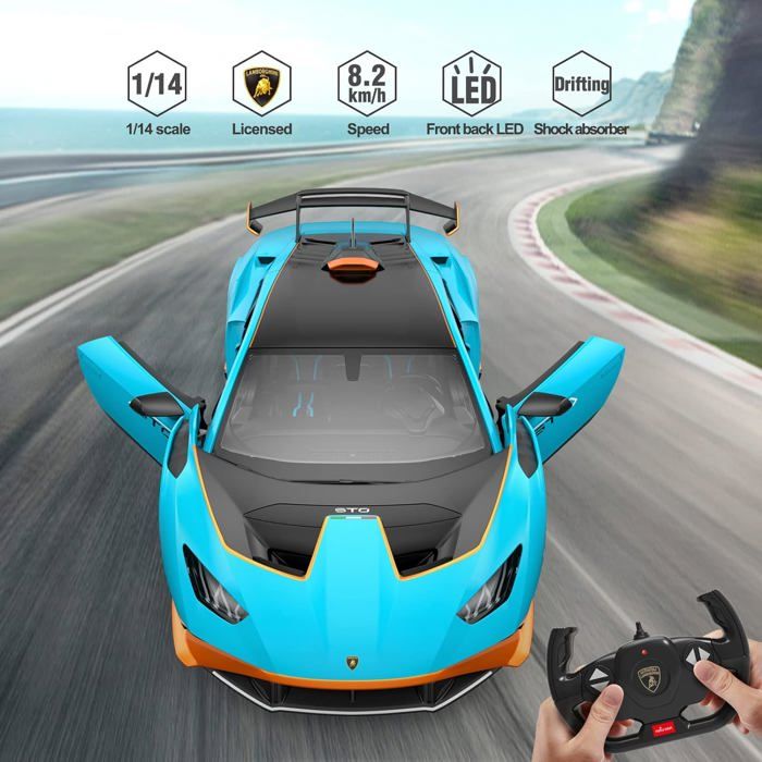 Turbo Challenge Lamborghini Sian – RC 1/16, 2.4 GHz, 30 M Portée, 10 Km/h, Dès 6 Ans