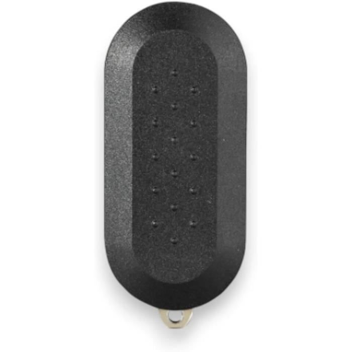 Cle Fiat 500 JONGO Coque De Clé Noire Compatible Fiat Ducato, Peugeot Expert - Télécommande 3 Boutons Fiat Logo