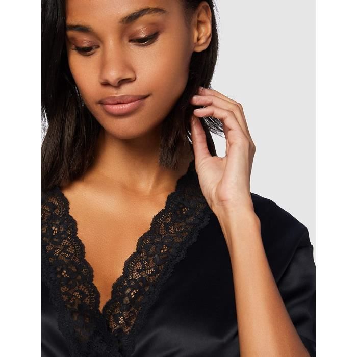 Peignoir Kimono en Satin Femme XS 902 Cdiscount Maison