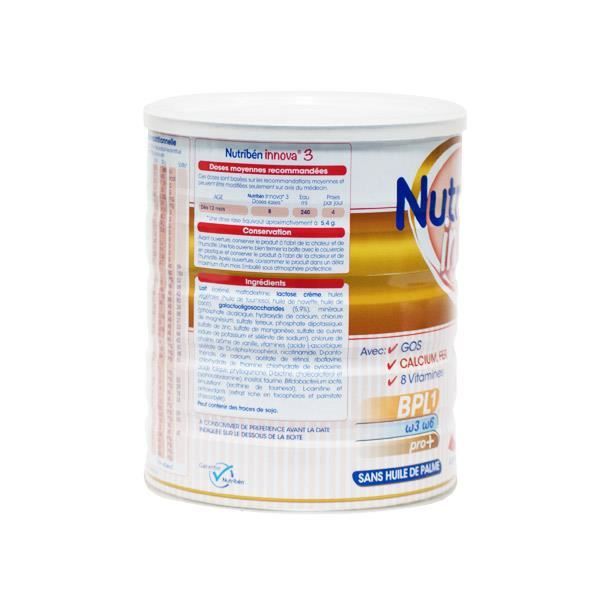 Nutribén Innova® 3, formule lait au BPL-1 à partir de 12 mois