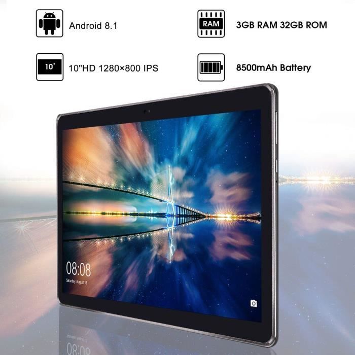 4G LTE Tablette Tactile 10,1" HD, SIM/WIFI2