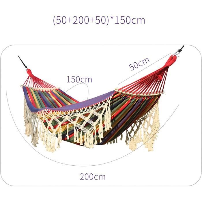 Hamac - Château Plus Personnes 210 X 150 Cm Charge Jusqu À 300 Kg