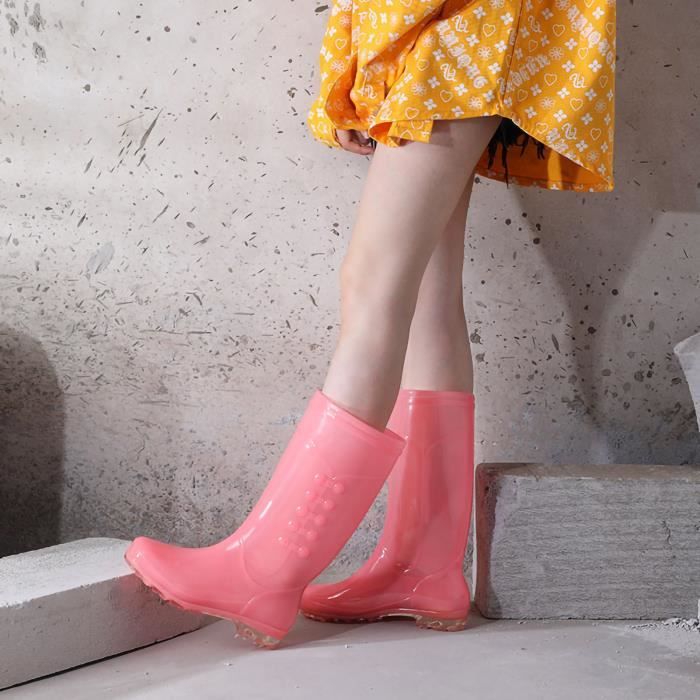Bottes transparentes femme discount