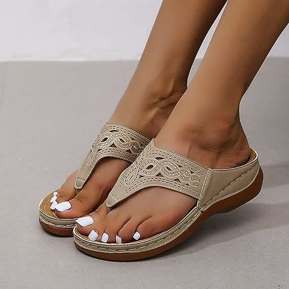 Femme Sandale Tong Bout Ouvert Confort Mules t Plates Chaussure
