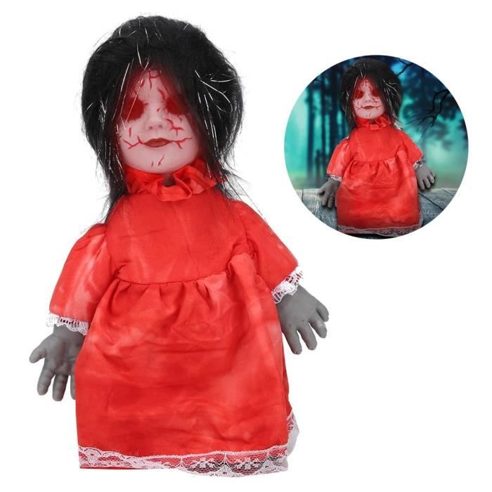 VINGVO poupée effrayante d'Halloween Halloween Creepy Doll Haunted  Effrayant Walking Doll Commande vocale Accessoires d'Halloween - Cdiscount  Maison