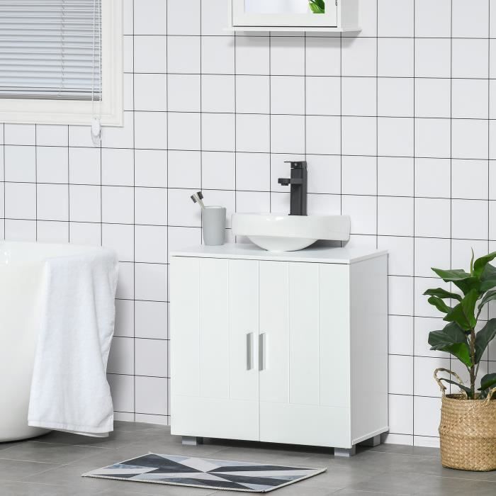 Rangement intérieur pour placard évier lavabo – BLANC – LAPADD