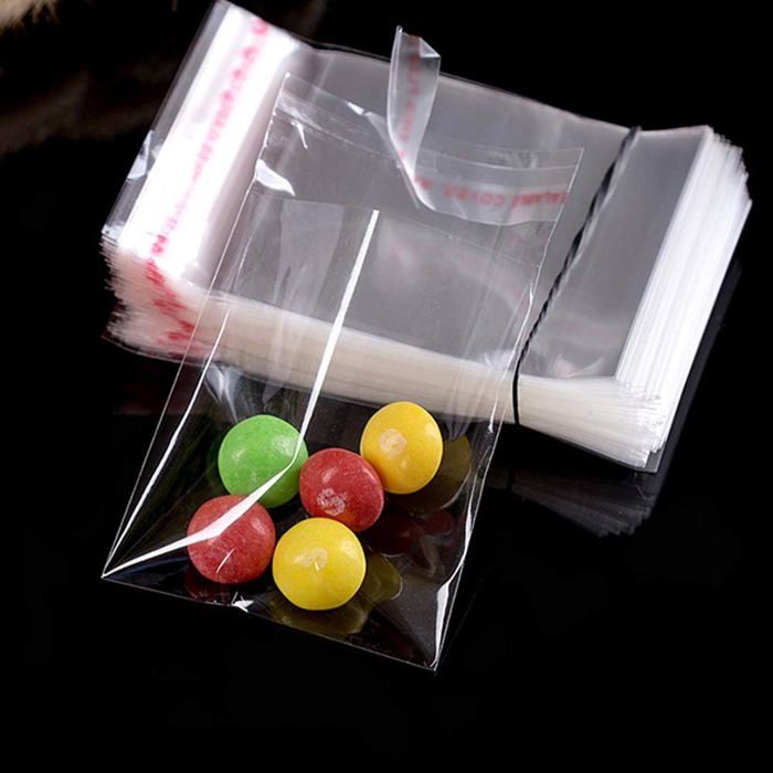 100 Sachets En Cellophane OPP Transparents 8x12 Cm - Pour Bonbons, Sucettes, Biscuits, Pâtisseries Maison, Non Adhésifs