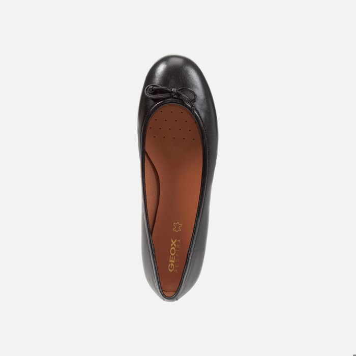 Geox Piuma Ballerines Femme Daim Noir Élastique - Taille 36