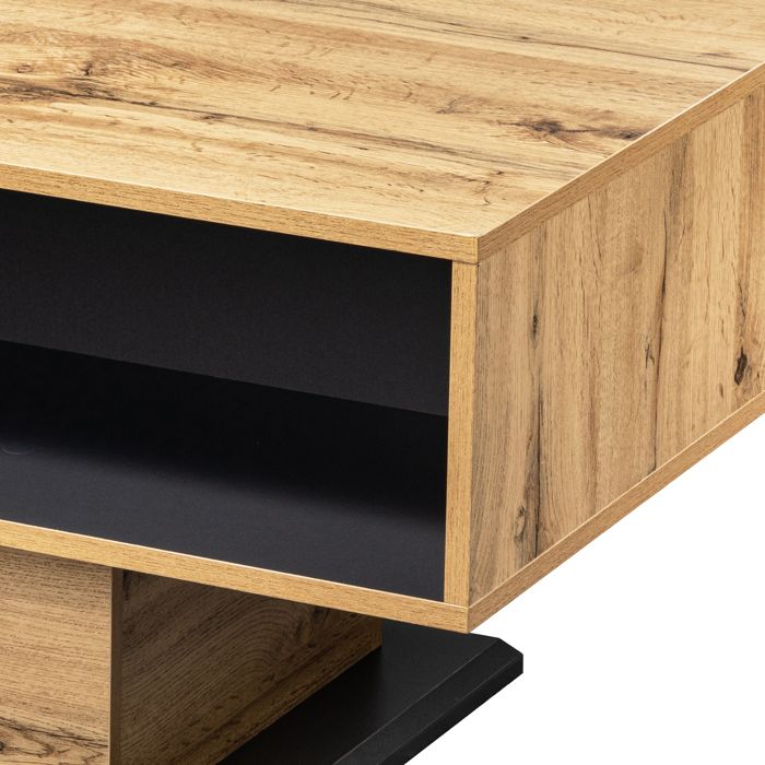 Merch Table Styling Table basse en bois, Avec un tiroir sans poignée, Un compartiment de ...