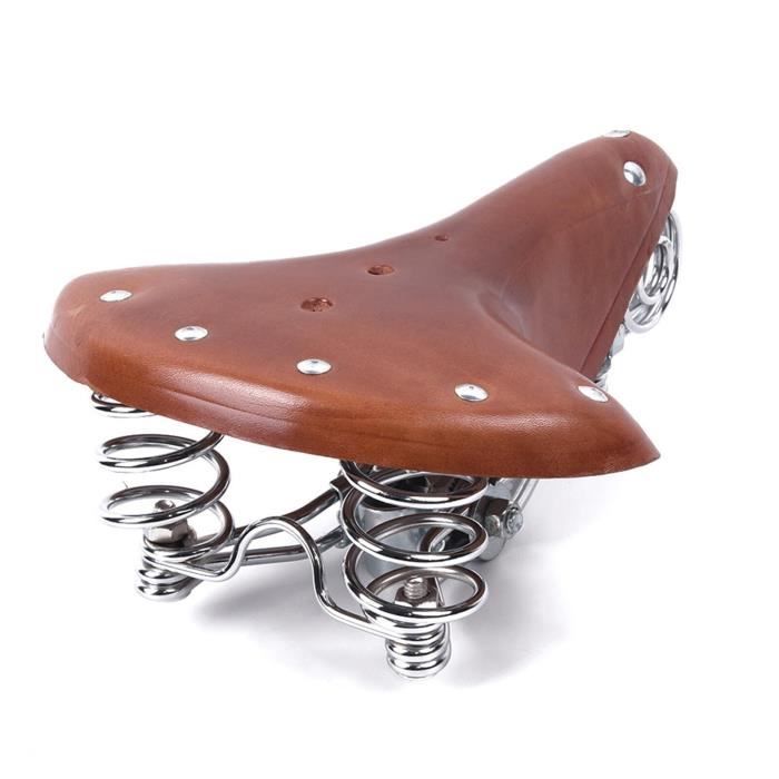 Accessoire vélo,Selle de vélo en cuir rétro,doux et confortable
