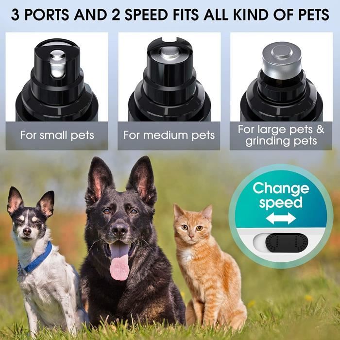 Lime À Ongle Chien - Coupe-Ongles Électrique Rechargeable À 2 Vitesses