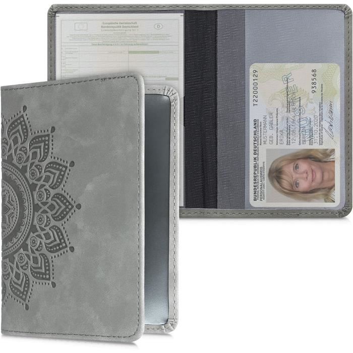 Porte Permis De Conduire Carte Grise Avec Compartiments Cartes Passeport - ??tui Portefeuille De 