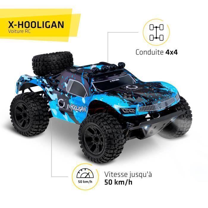 OVERMAX Hooligan Grande voiture télécommandée rapide, échelle 1:10, vitesse  50 km/h, portée 100 mètres, transmission 4x4, 40 min - Cdiscount Jeux -  Jouets