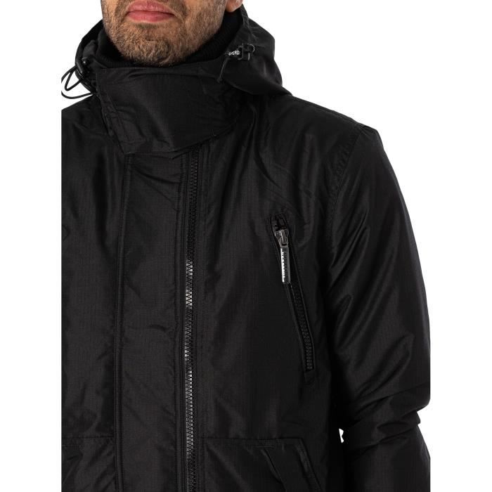 Manteau Coupe-vent Superdry à Capuche - Rose Vif Et Noir - Taille M Femme - Occasion Très Bon état