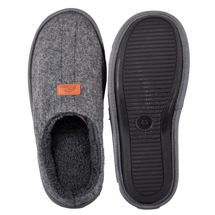 Pantoufles Homme Confort Intérieur - Mousse, Semelle TPR Antidérapante, Taille 42.5, Neuf