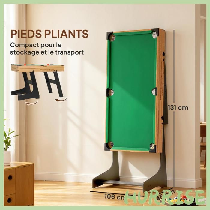 Table Multijeux 13-en-1 SPORTNOW – Baby-foot, Billard, Ping-Pong, Hockey, Échecs, Dames, Backgammon, Bowling – Pour Adultes Et Enfants Dès 6 Ans