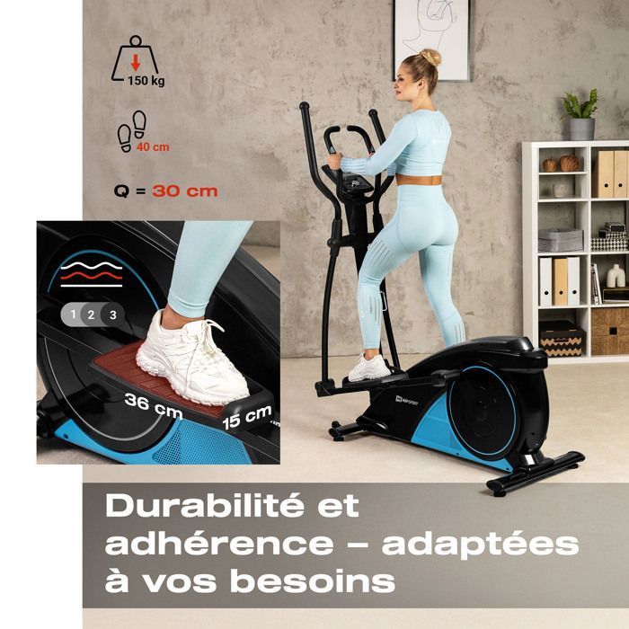 Vélo elliptique d'appartement, HS-060C Blaze, Masse d'inertie 17,5