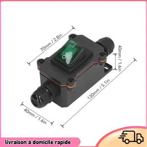 Interrupteur D'alimentation 30A/250VAC - 4 Broches, Taille De Montage 29x22 Mm - Nylon Résistant