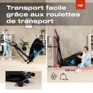 Vélo elliptique avec roue d'inertie 15 kg Cdiscount