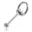 Piercing langue acier boule cristal résiné 7 Couleurs Disponibles