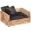 Panier En Bois Massif Et Fourrure Pour Chat Benny Silvio Design