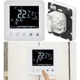 Thermostat mural pour plancher chauffant, LCD, touches tactiles, programmable-0